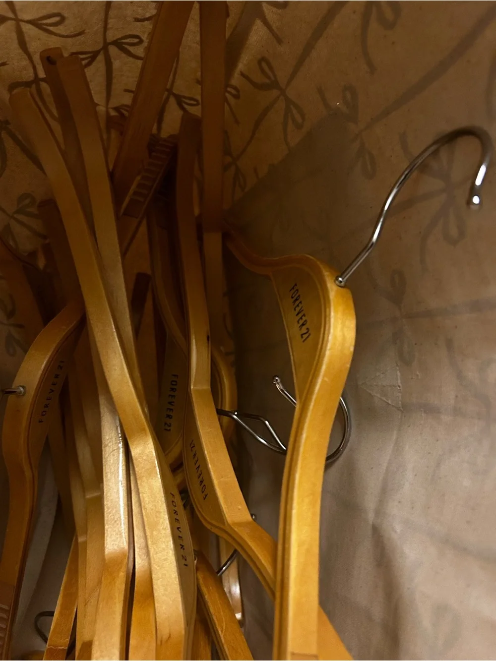 Forever 21 wooden hangers y2k box of 15